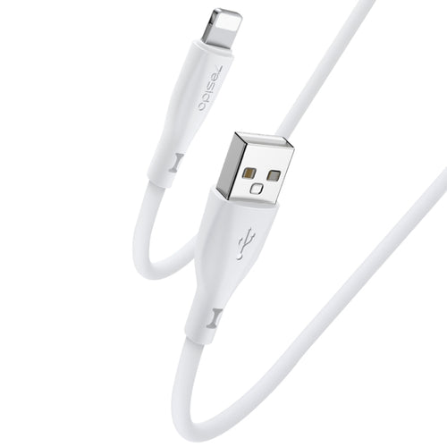 Yesido CA119L USB to 8 Pin Silicone Charging Data Cable, Cable Length: 1m(White) - HoMEdemic™ 