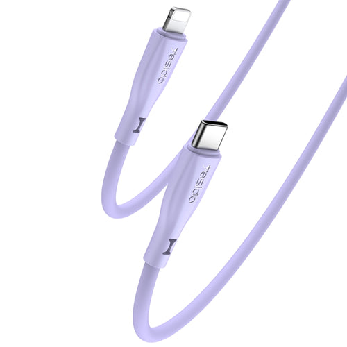 Yesido CA151 PD20W USB-C / Type-C to 8 Pin Silicone Charging Data Cable, Cable Length: 1m(Purple) - HoMEdemic™ 