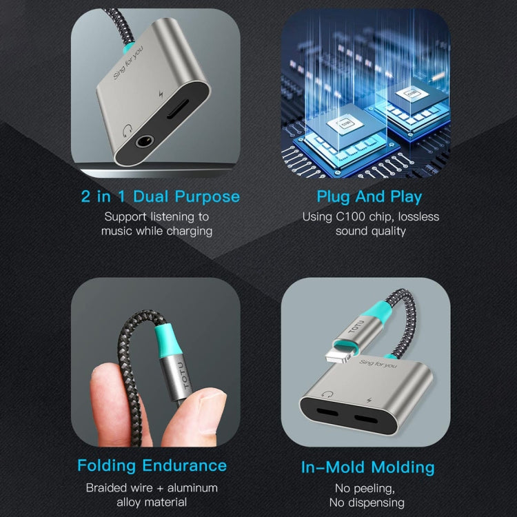 TOTU AD-2 8 Pin to 8 Pin + 3.5mm  Audio Adapter - HoMEdemic™ 