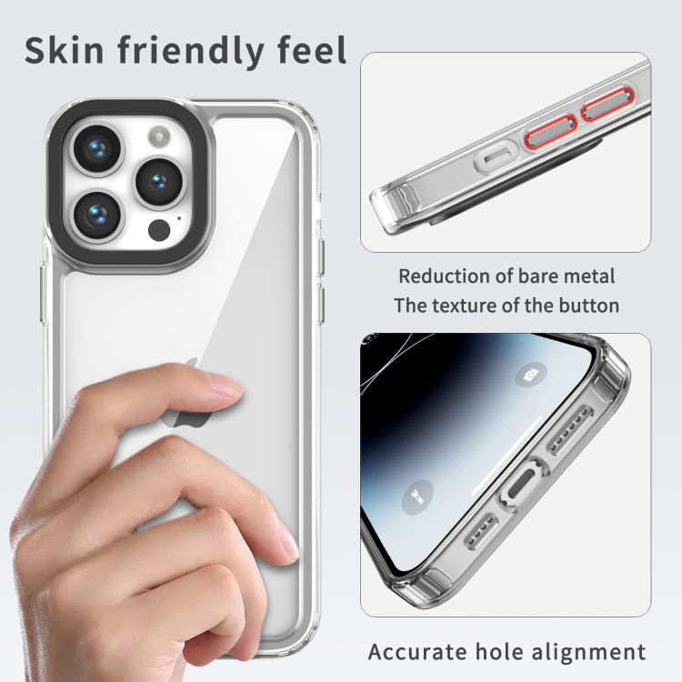 For iPhone 15 Pro Transparent Acrylic + TPU Shockproof Phone Case(Transparent Black) - HoMEdemic™ 