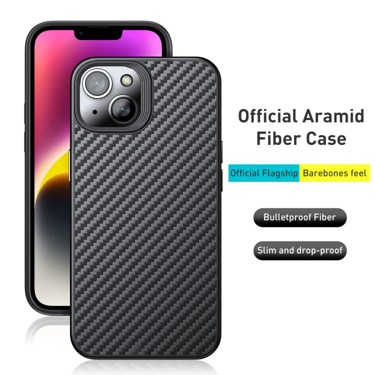 For iPhone 15 wlons Magsafe Carbon Fiber Kevlar TPU Phone Case(Black) - HoMEdemic™ 