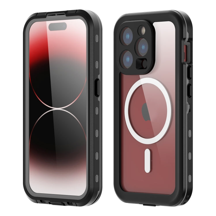 For iPhone 15 Pro Max RedPepper IP68 Waterproof MagSafe Phone Case(Black) - HoMEdemic™ 