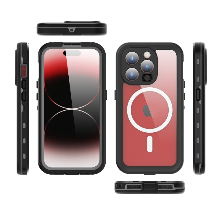 For iPhone 15 Pro Max RedPepper IP68 Waterproof MagSafe Phone Case(Black) - HoMEdemic™ 
