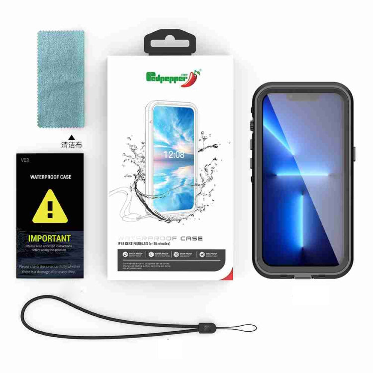 For iPhone 15 Pro Max RedPepper IP68 Waterproof MagSafe Phone Case(Black) - HoMEdemic™ 
