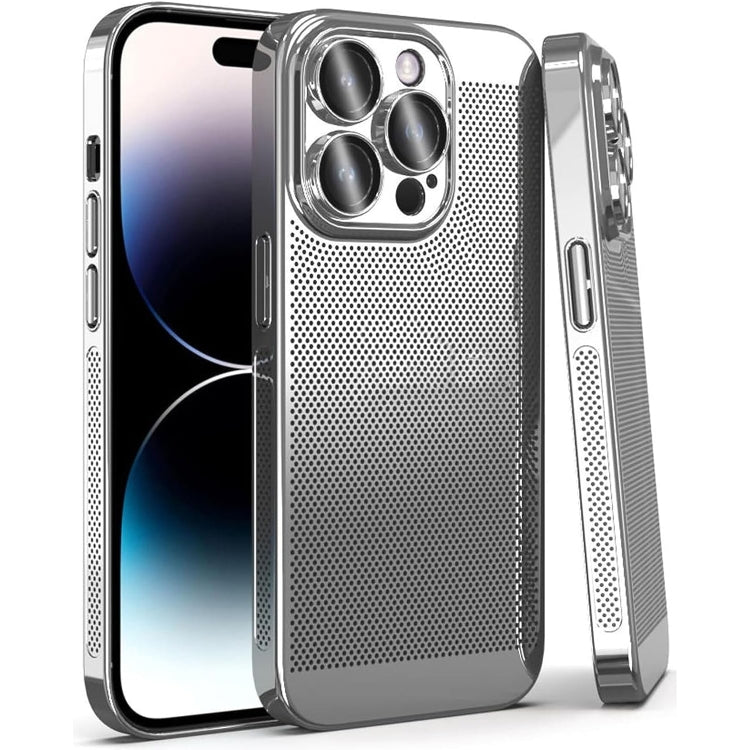 For iPhone 15 Pro Max Fine Mesh Cooling Phone Case(Silver) - HoMEdemic™ 