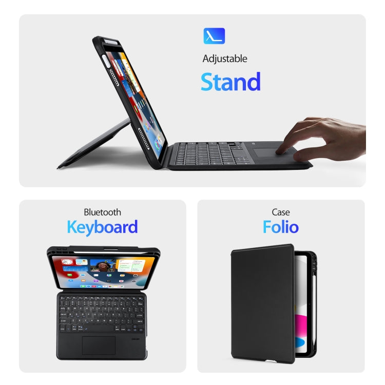 For iPad 10th Gen 10.9 2022 DUX DUCIS DK Series Magnetic Wireless Bluetooth Keyboard Tablet Case(Black) - HoMEdemic™ 