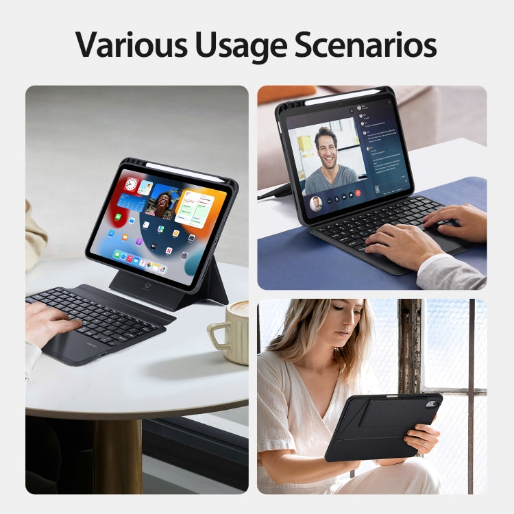 For iPad 10th Gen 10.9 2022 DUX DUCIS DK Series Magnetic Wireless Bluetooth Keyboard Tablet Case(Black) - HoMEdemic™ 