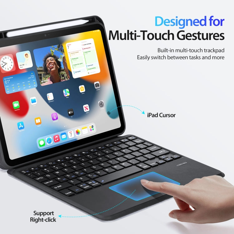 For iPad 10th Gen 10.9 2022 DUX DUCIS DK Series Magnetic Wireless Bluetooth Keyboard Tablet Case(Black) - HoMEdemic™ 