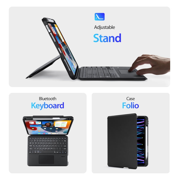 For iPad Air 11 2024 / 4&5 / iPad Pro 11 2022 DUX DUCIS DK Series Magnetic Wireless Bluetooth Keyboard Tablet Case(Black) - HoMEdemic™ 
