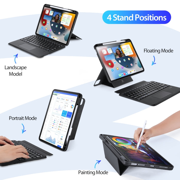 For iPad Air 11 2024 / 4&5 / iPad Pro 11 2022 DUX DUCIS DK Series Magnetic Wireless Bluetooth Keyboard Tablet Case(Black) - HoMEdemic™ 