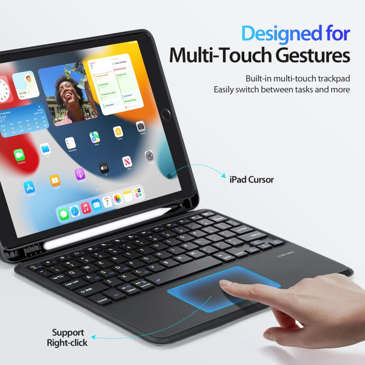 For iPad 10.2 2019/2020/2021/Air 2019 DUX DUCIS DK Series Magnetic Wireless Bluetooth Keyboard Tablet Case(Black) - HoMEdemic™ 