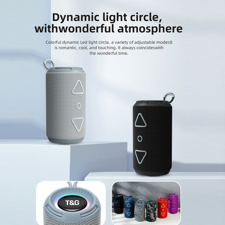 T&G TG-656 Portable Wireless 3D Stereo Subwoofer Bluetooth Speaker Support FM / LED Atmosphere Light(Grey) - HoMEdemic™ 