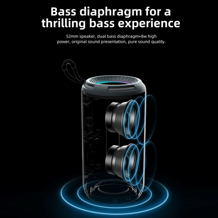 T&G TG-656 Portable Wireless 3D Stereo Subwoofer Bluetooth Speaker Support FM / LED Atmosphere Light(Blue) - HoMEdemic™ 