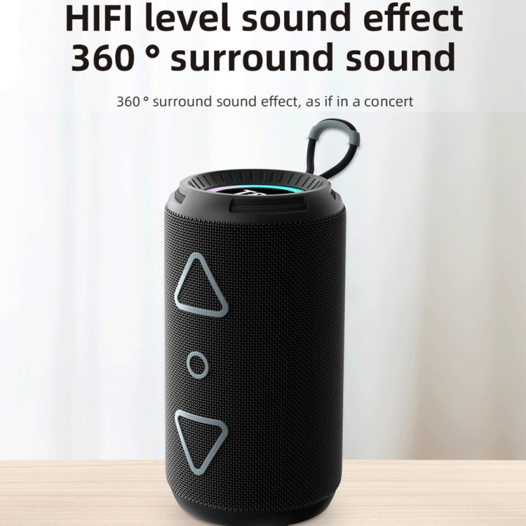T&G TG-656 Portable Wireless 3D Stereo Subwoofer Bluetooth Speaker Support FM / LED Atmosphere Light(Black) - HoMEdemic™ 