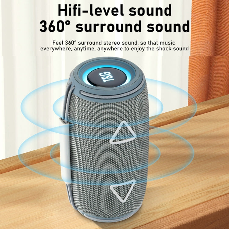 T&G TG-657 Portable Wireless 3D Stereo Subwoofer Bluetooth Speaker Support FM / LED Atmosphere Light(Black) - HoMEdemic™ 
