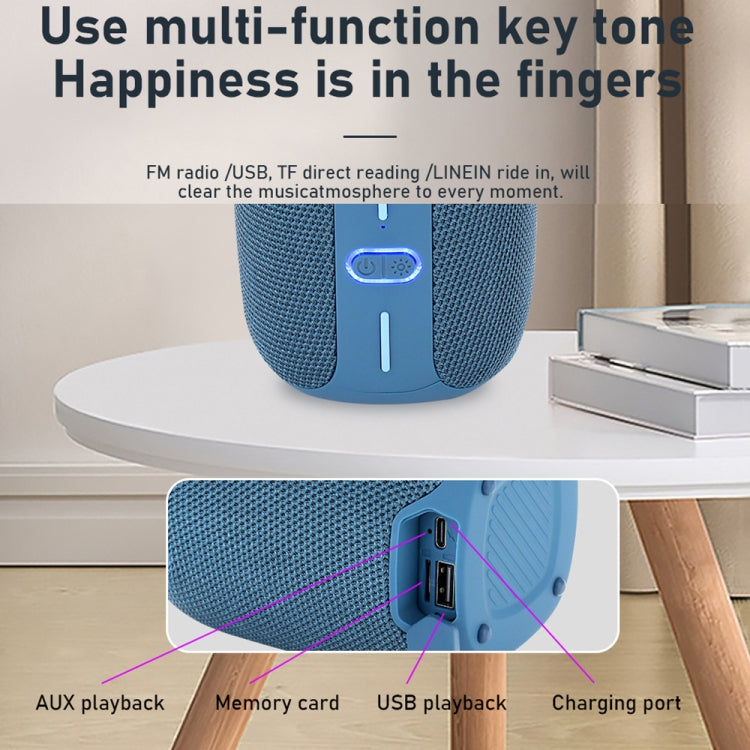 T&G TG-658 Outdoor USB High Power 8W Heavy Bass Wireless Bluetooth Speaker(Grey) - HoMEdemic™ 
