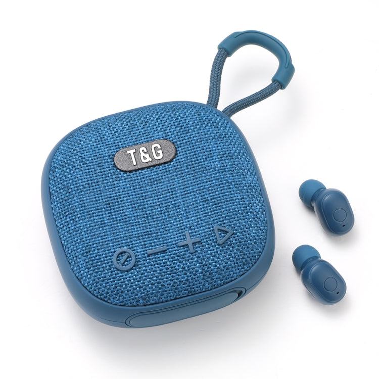 T&G TG-813 2 in 1 TWS Bluetooth Speaker Earphone with Charging Box(Blue) - HoMEdemic™ 