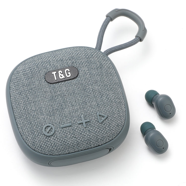 T&G TG-813 2 in 1 TWS Bluetooth Speaker Earphone with Charging Box(Grey) - HoMEdemic™ 