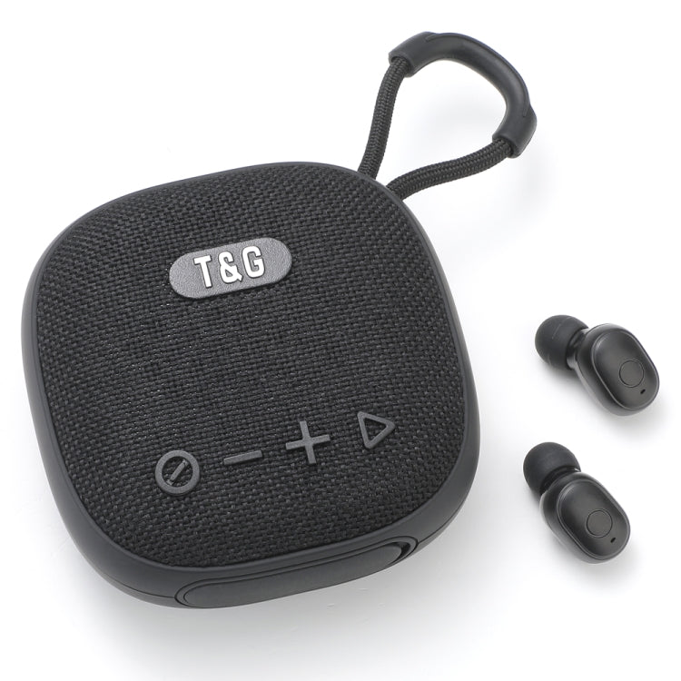 T&G TG-813 2 in 1 TWS Bluetooth Speaker Earphone with Charging Box(Black) - HoMEdemic™ 
