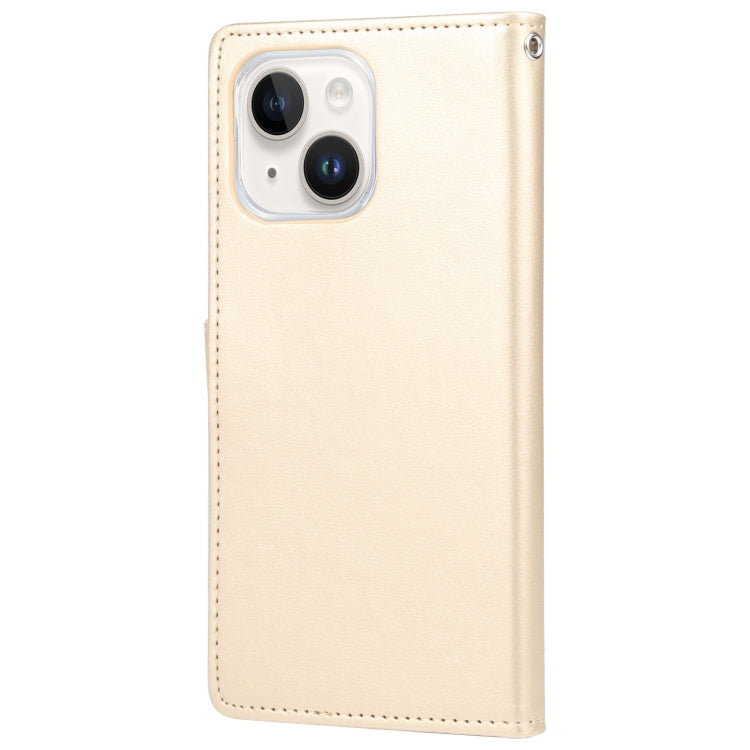 For iPhone 15 GOOSPERY RICH DIARY Crazy Horse Texture Leather Phone Case(Gold) - HoMEdemic™ 