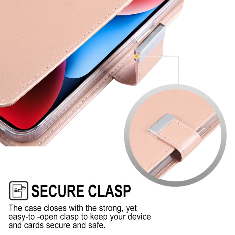 For iPhone 15 Plus GOOSPERY RICH DIARY Crazy Horse Texture Leather Phone Case(Gold) - HoMEdemic™ 