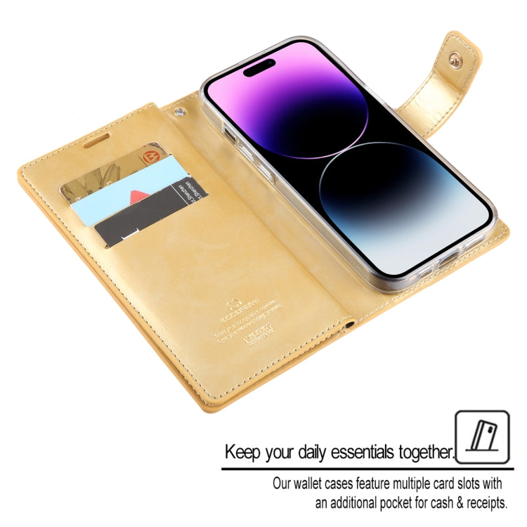 For iPhone 15 Pro Max GOOSPERY MANSOOR DIARY 9 Card Slots Leather Phone Case(Brown) - HoMEdemic™ 