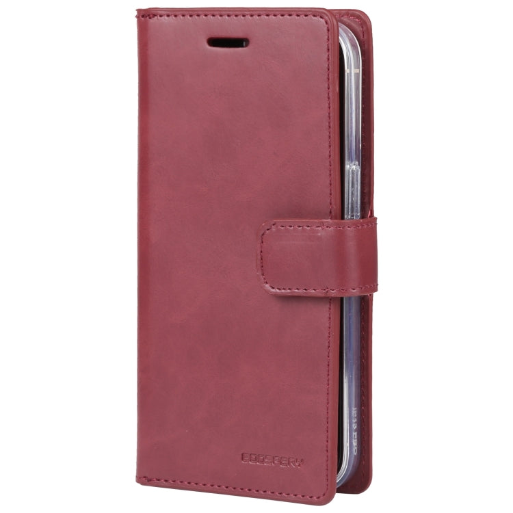 For iPhone 15 Pro GOOSPERY MANSOOR DIARY 9 Card Slots Leather Phone Case(Wine Red) - HoMEdemic™ 