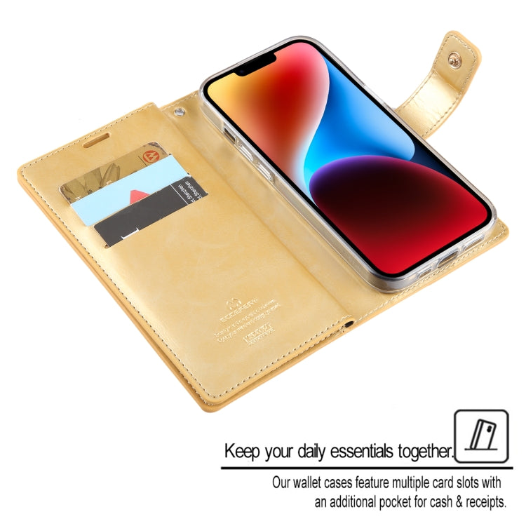 For iPhone 15 Plus GOOSPERY MANSOOR DIARY 9 Card Slots Leather Phone Case(Mint Green) - HoMEdemic™ 