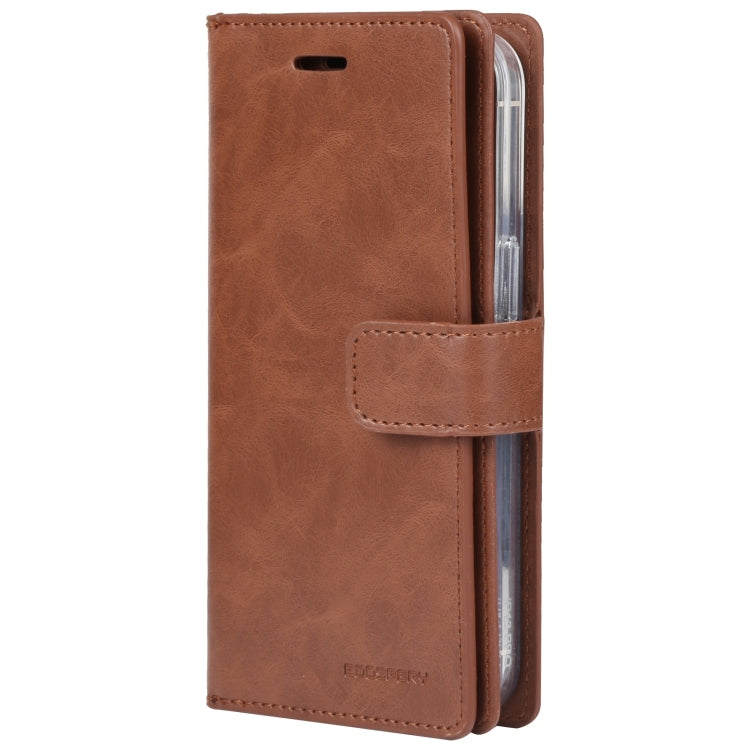 For iPhone 15 Plus GOOSPERY MANSOOR DIARY 9 Card Slots Leather Phone Case(Brown) - HoMEdemic™ 
