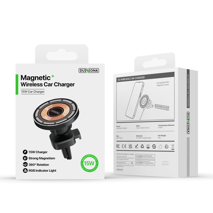 DUZZONA V2 15W Transparent Car Magnetic Wireless Charger - HoMEdemic™ 