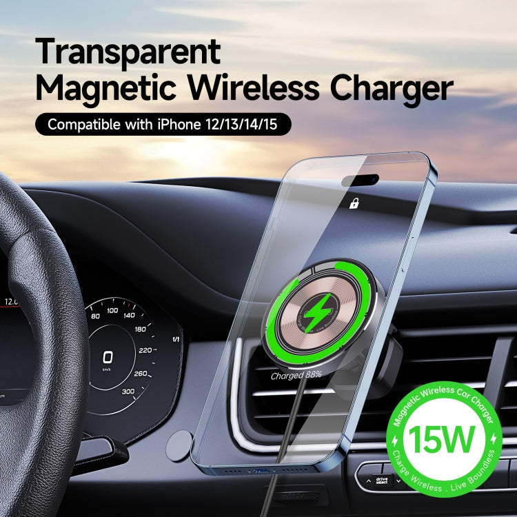 DUZZONA V2 15W Transparent Car Magnetic Wireless Charger - HoMEdemic™ 
