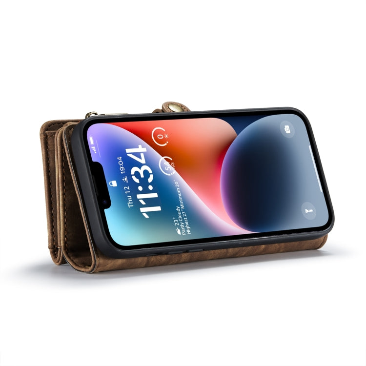 For iPhone 15 CaseMe 008 Detachable Multifunctional Leather Phone Case(Brown) - HoMEdemic™ 
