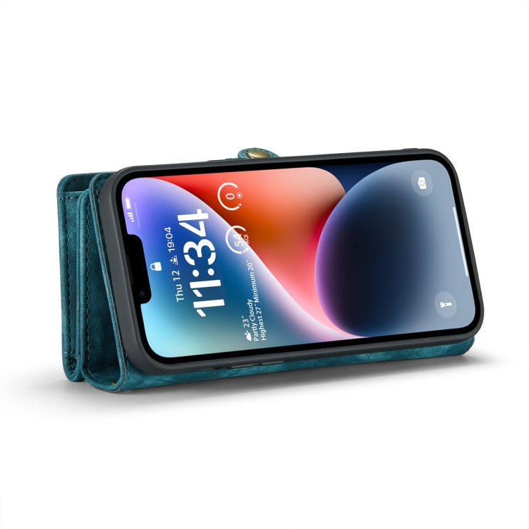 For iPhone 15 CaseMe 008 Detachable Multifunctional Leather Phone Case(Blue) - HoMEdemic™ 