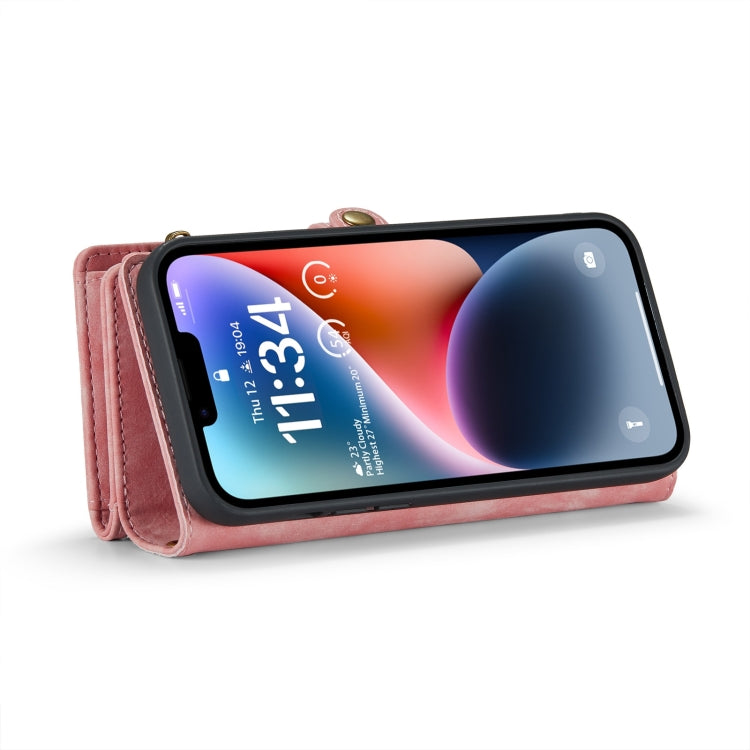 For iPhone 15 CaseMe 008 Detachable Multifunctional Leather Phone Case(Pink) - HoMEdemic™ 