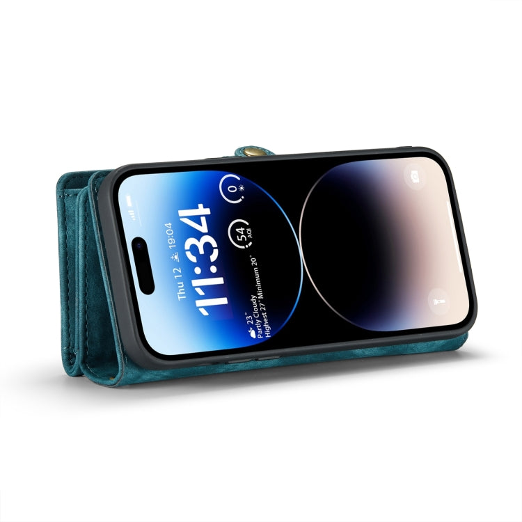 For iPhone 15 Pro CaseMe 008 Detachable Multifunctional Leather Phone Case(Blue) - HoMEdemic™ 