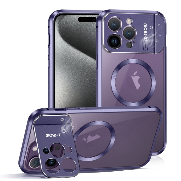 For iPhone 15 Pro Aromatherapy Holder Single-sided MagSafe Magnetic Phone Case(Purple) - HoMEdemic™ 