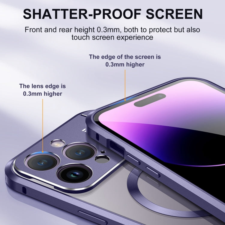 For iPhone 15 Pro Aromatherapy Holder Single-sided MagSafe Magnetic Phone Case(Purple) - HoMEdemic™ 