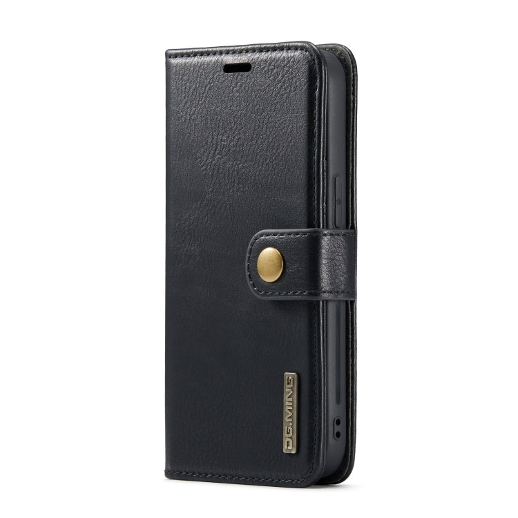 For iPhone 15 Pro DG.MING Crazy Horse Texture Detachable Magnetic Leather Phone Case(Black) - HoMEdemic™ 