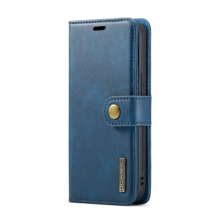 For iPhone 15 Pro Max DG.MING Crazy Horse Texture Detachable Magnetic Leather Phone Case(Blue) - HoMEdemic™ 