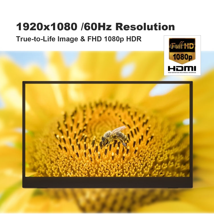 GXMO G156F 15.6 inch FHD 1920x1080P IPS Screen Portable Muti-platform Monitor(Black) - HoMEdemic™ 