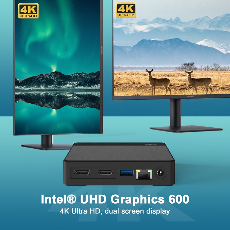 GXMO N42 Windows 11 Intel Gemini Lake N4020C Mini PC NVME SSD WiFi Mini Desktop Computer, Specification:6GB+64GB+256GB(Black) - HoMEdemic™ 