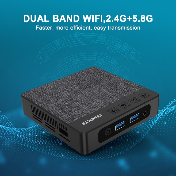 GXMO N42 Windows 11 Intel Gemini Lake N4020C Mini PC NVME SSD WiFi Mini Desktop Computer, Specification:6GB+64GB+256GB(Black) - HoMEdemic™ 