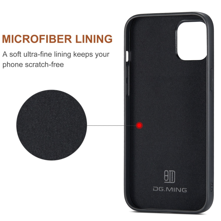 For iPhone 15 DG.MING M1 Series 3-Fold Multi Card Wallet Leather Phone Case(Coffee) - HoMEdemic™ 