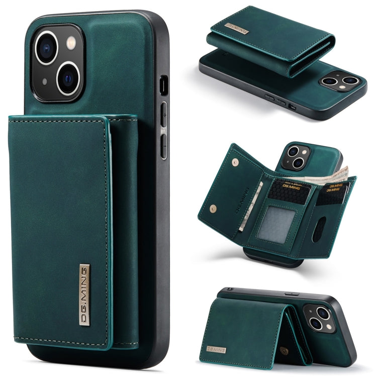 For iPhone 15 DG.MING M1 Series 3-Fold Multi Card Wallet Leather Phone Case(Green) - HoMEdemic™ 