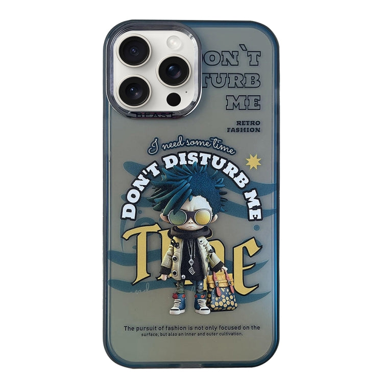 For iPhone 15 Pro Aurora Series Painted Pattern Phone Case(Glasses Boy) - HoMEdemic™ 