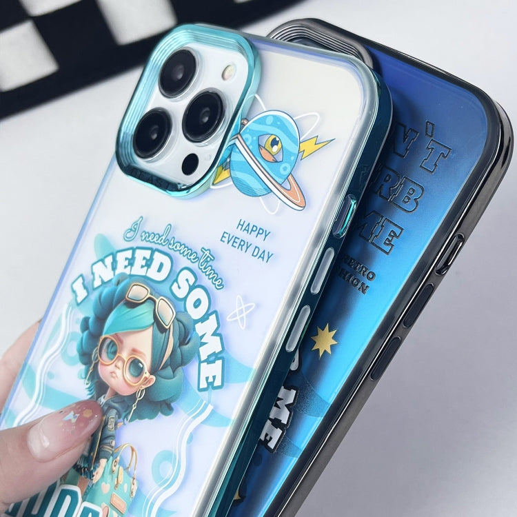 For iPhone 15 Pro Aurora Series Painted Pattern Phone Case(Glasses Boy) - HoMEdemic™ 