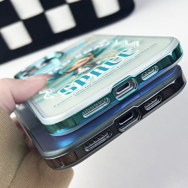 For iPhone 15 Pro Aurora Series Painted Pattern Phone Case(Glasses Boy) - HoMEdemic™ 