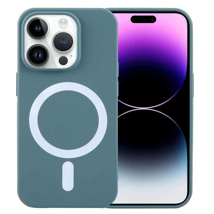 For iPhone 15 Pro Max MagSafe Liquid Silicone Phone Case(Deep Green) - HoMEdemic™ 