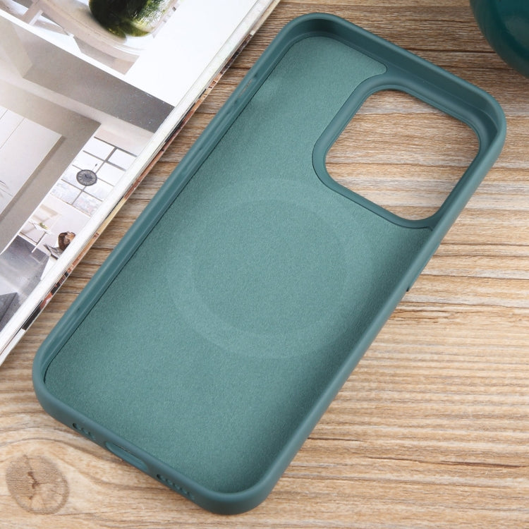 For iPhone 15 Pro MagSafe Liquid Silicone Phone Case(Deep Green) - HoMEdemic™ 