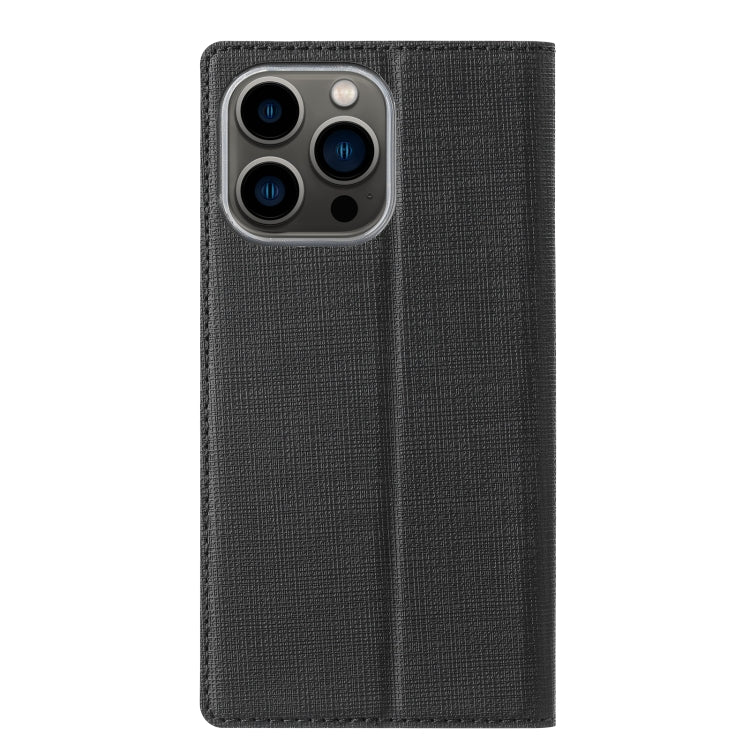For iPhone 15 Pro ViLi DMX Series Shockproof TPU + PU Leather Magnetic Attraction Horizontal Flip Case(Black) - HoMEdemic™ 